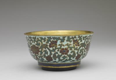 图片[2]-Copper bowl in cloisonne enamels, Qing dynasty (1644-1911)-China Archive